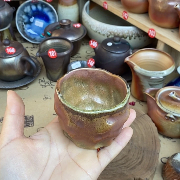 陶杯子全手工柴烧裸烧茶器