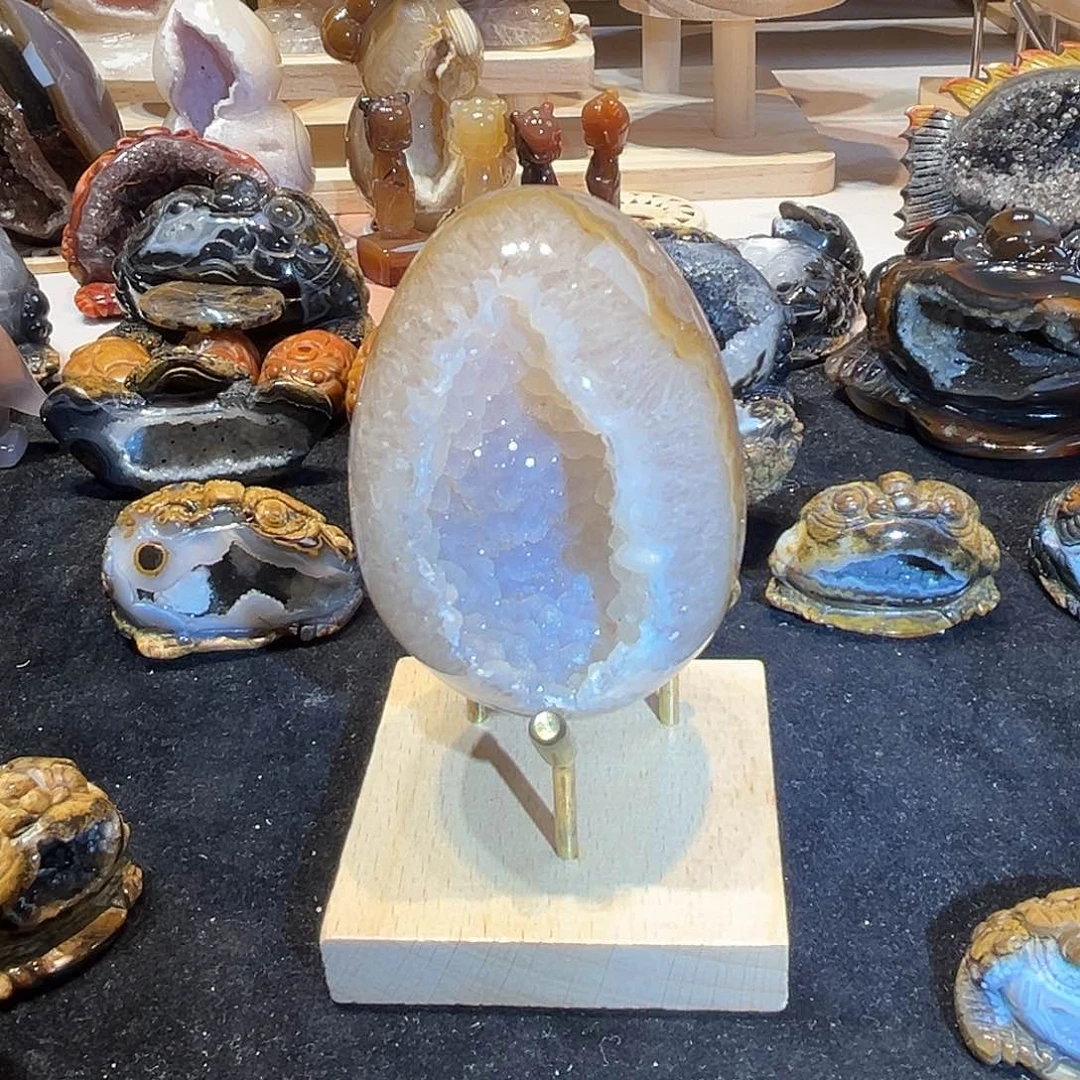 玛瑙/玉髓无未镶嵌ป****高净体龙蛋