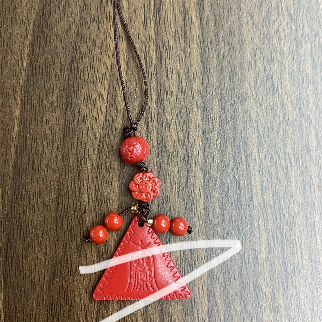 含辰砂工艺品SW420 朱砂三角太太牌