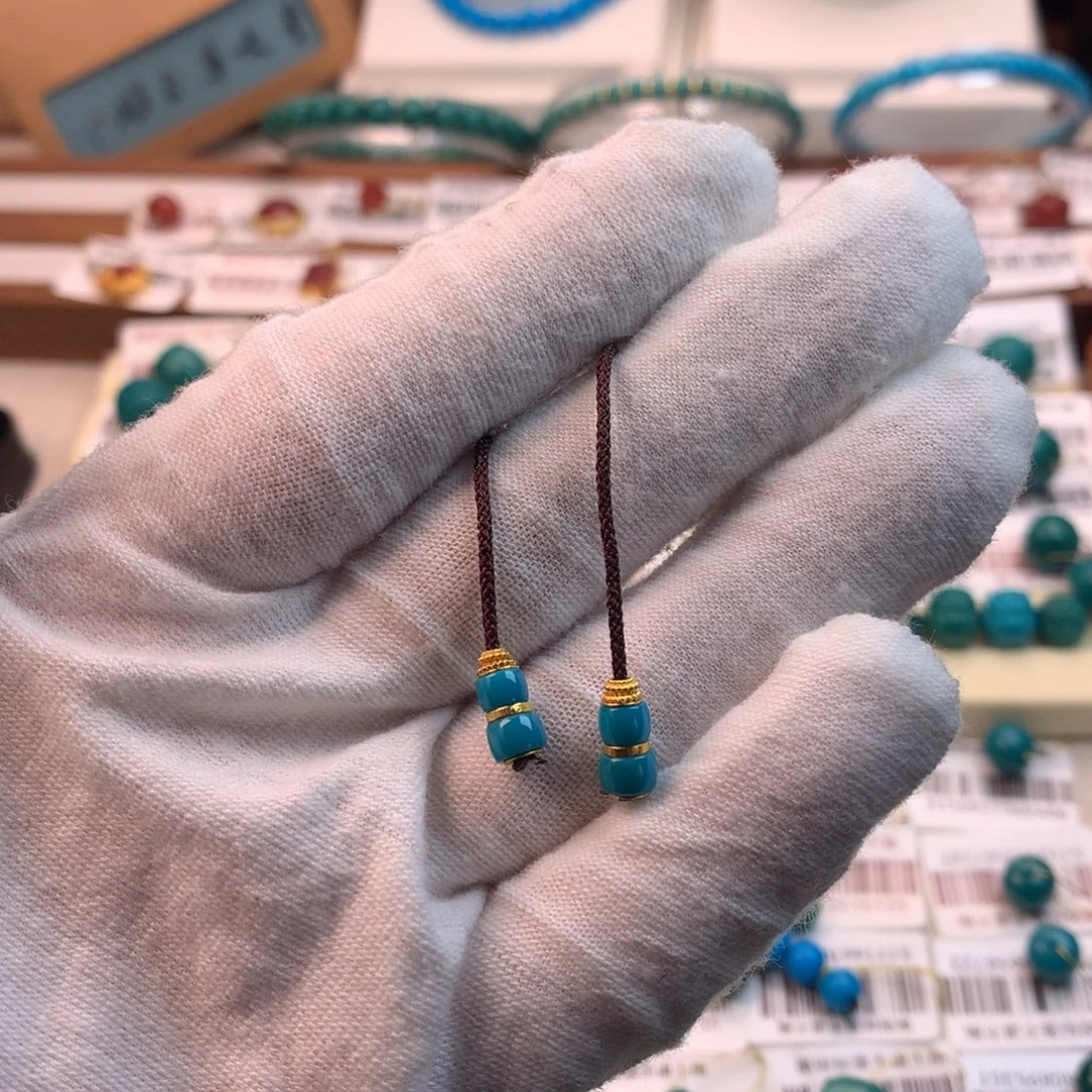 绿松石18K金镶嵌配饰凡