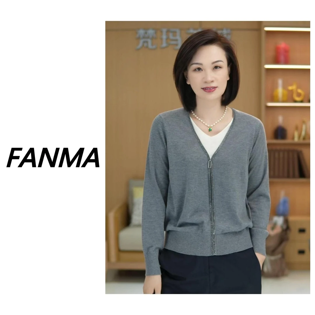 #假两件# 含羊毛设计女士百搭针织衫 假两件休闲上衣 F52-501