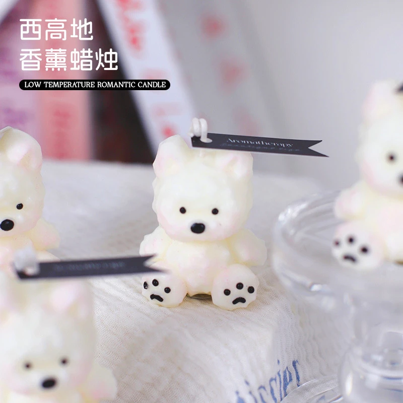 【融光集】西高地好朋狗低温香薰蜡烛居家桌面装饰节日伴手礼摆件