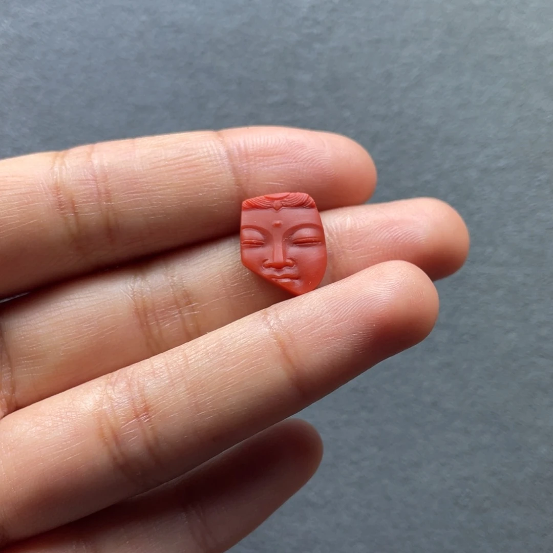 南红玛瑙配饰未镶嵌佛脸