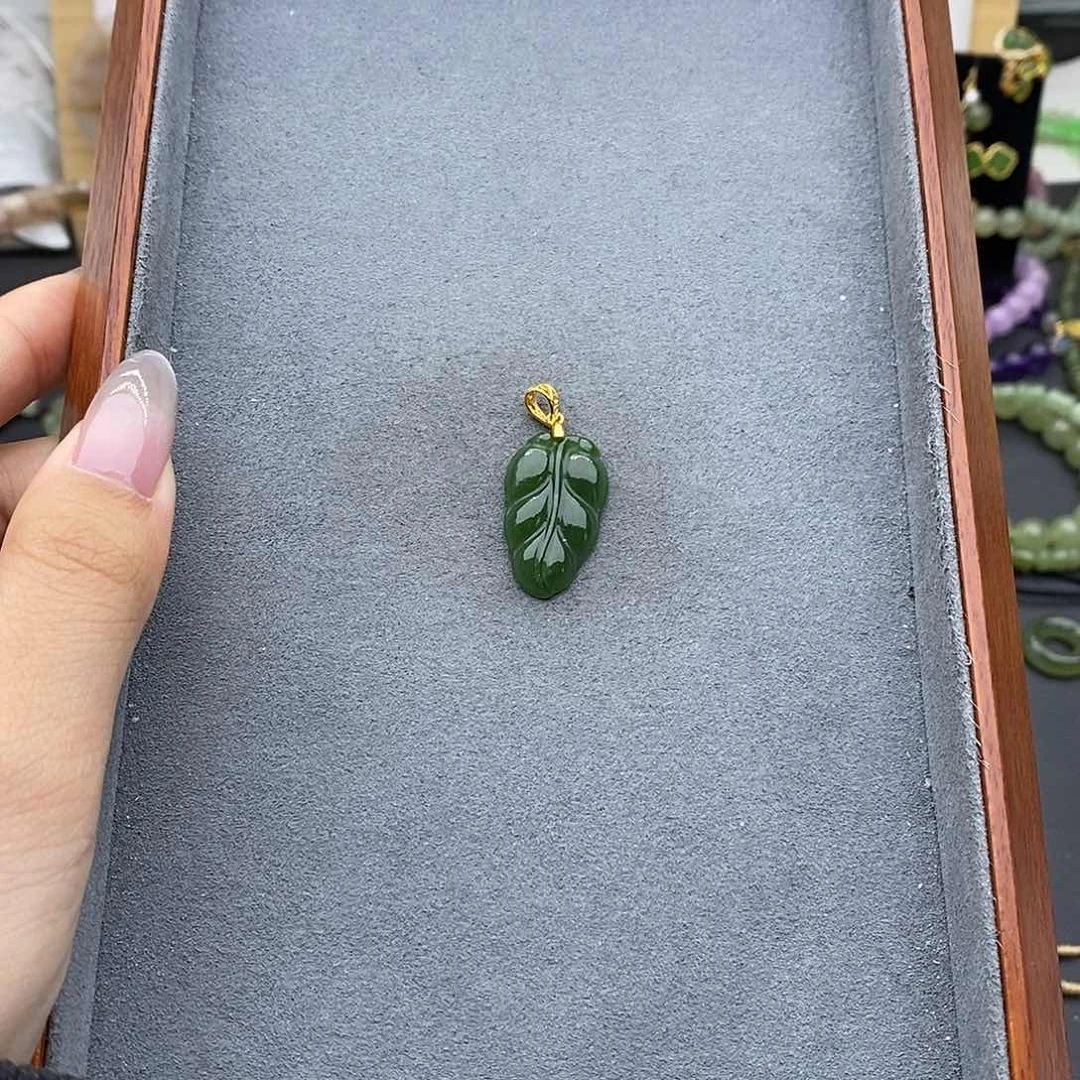 和田玉吊坠(不含链)银S925镶嵌