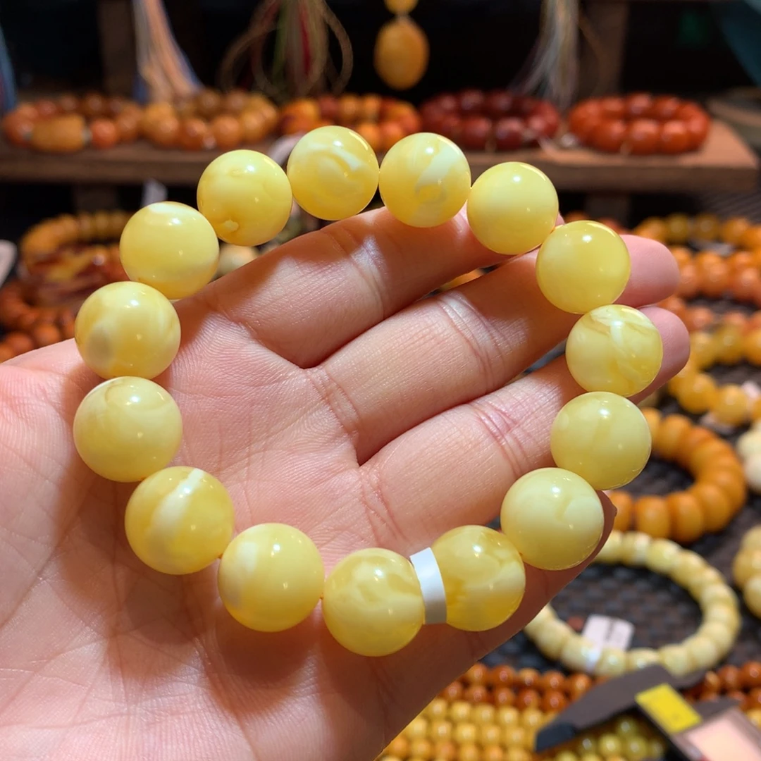 蜜蜡未镶嵌手串蜜蜡手串