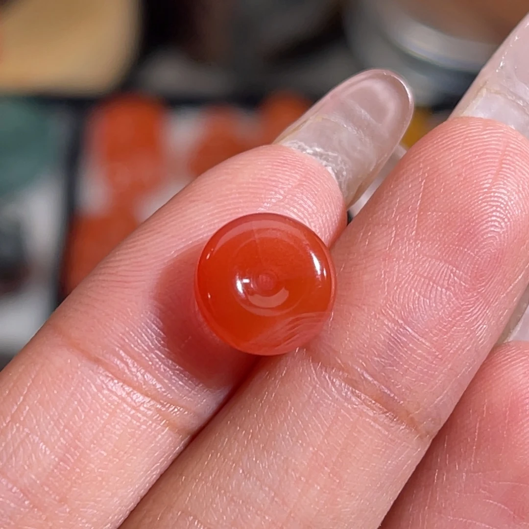 南红玛瑙未镶嵌面包圈9.8x4.5mm 不换退