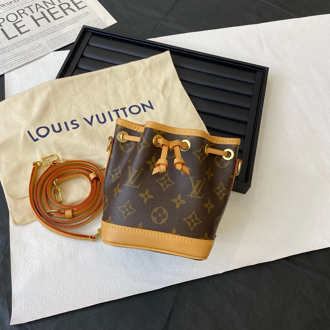 95新 LouisVuitton/路易威登 nano noe小水桶 单肩斜挎包