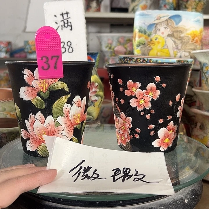满38包邮 景德镇幸运花盆