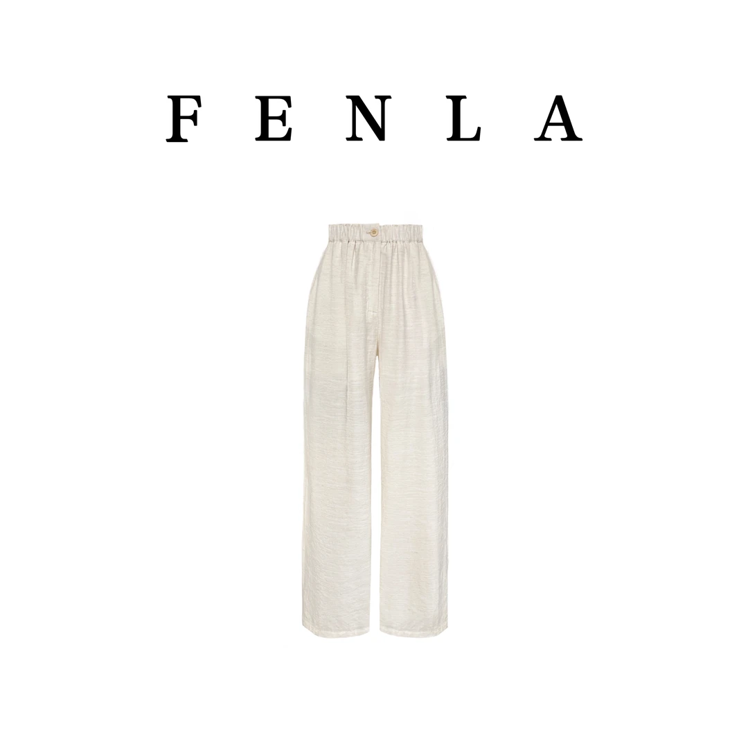 【惠姐私服】垂感宽松阔腿裤直筒休闲裤长裤棉麻裤子 82610