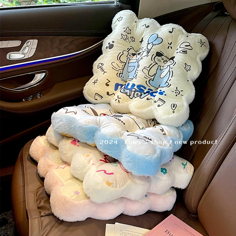 汽车腰靠坐垫加绒加厚久坐开车防屁股痛防滑护腰学生四季通用屁垫