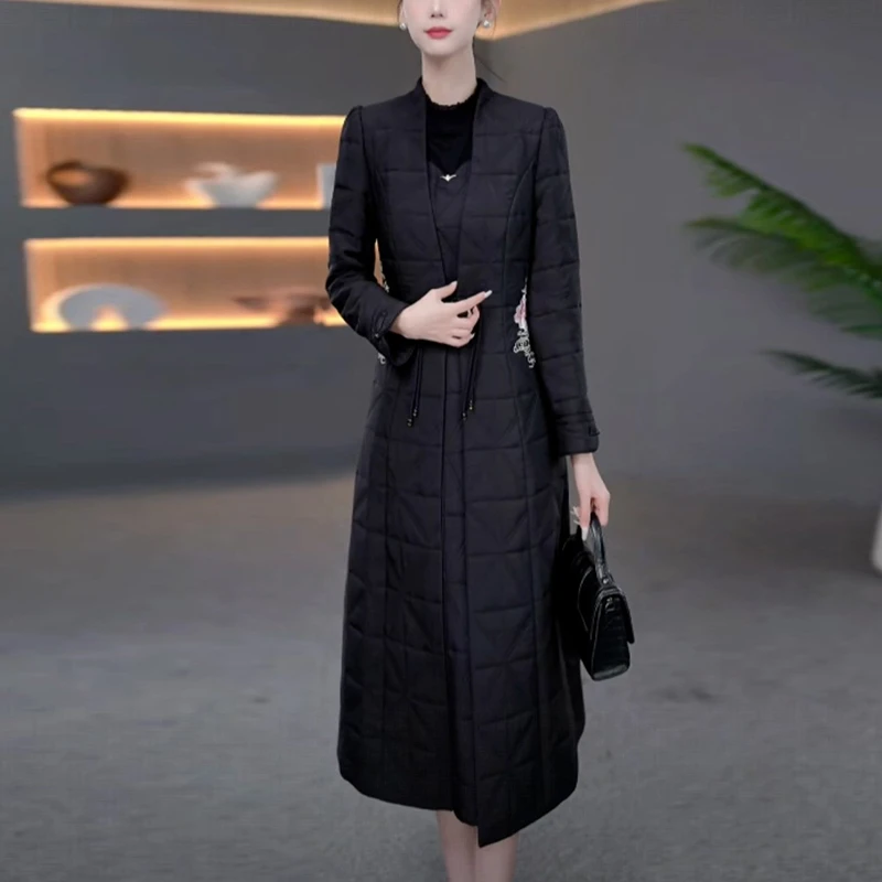 洋气加棉保暖连衣裙女套装秋冬新款爆款气质高级感显瘦两件套裙子