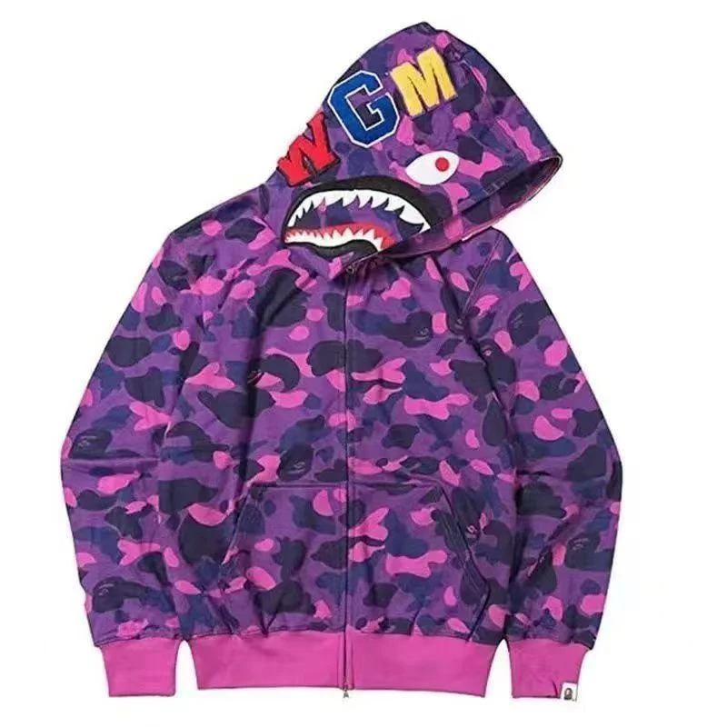 Shabbyclub鲨鱼服迷彩开衫拉链卫衣情侣宽松型高品质户外运动外套