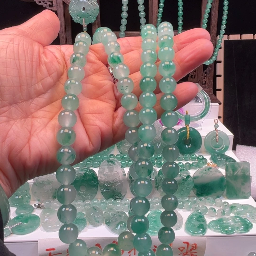 石英质玉项链合金108颗卡10左右