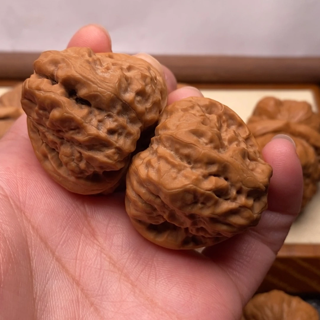 【闪购商品】把件文玩核桃三角蛙边37左右