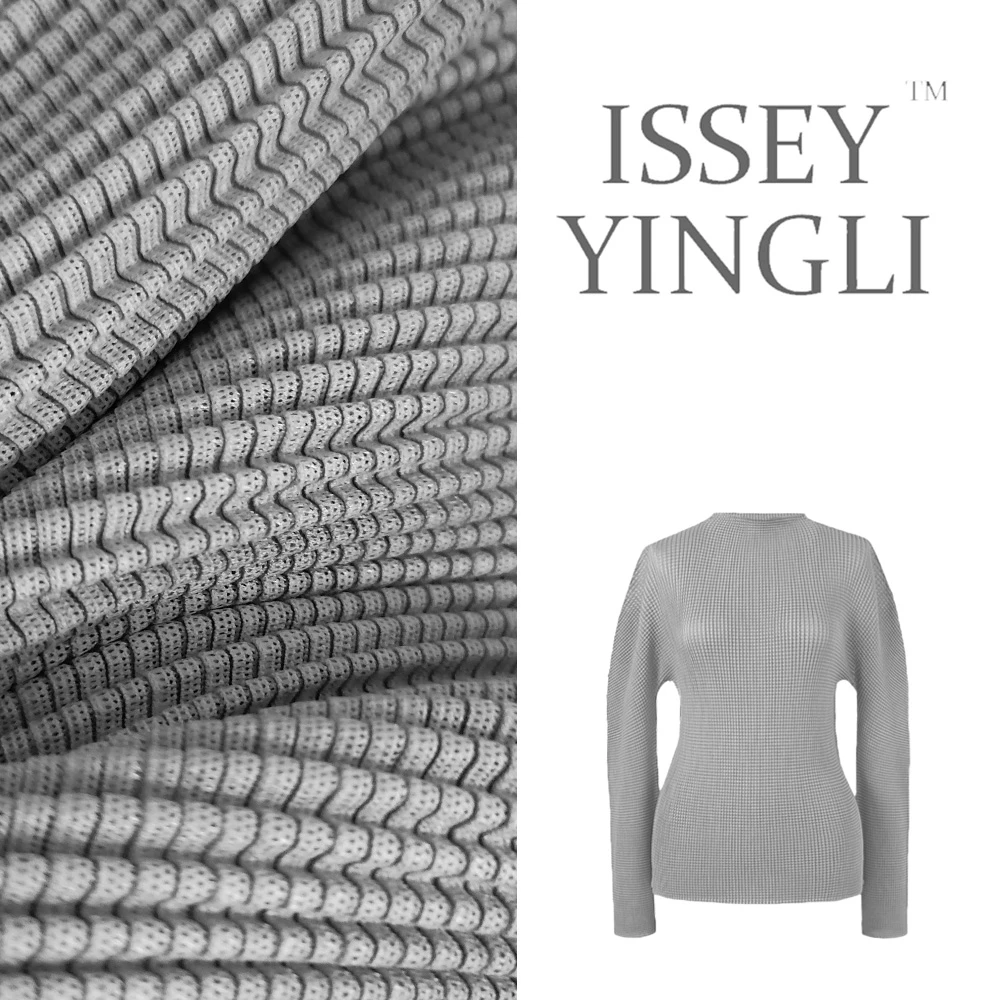 莉褶me系列褶皱打底衫长袖上衣秋冬高档女士内搭上衣修身显瘦2442