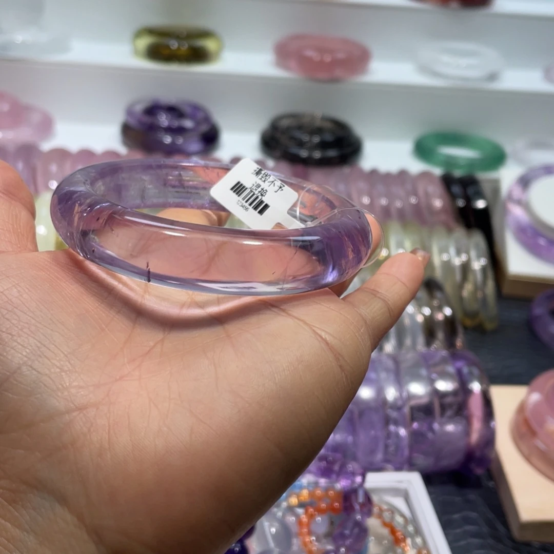 水晶手镯57.5圈口9号未镶嵌