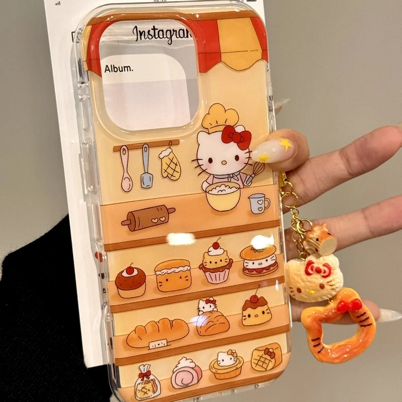 可爱甜品面包美食家kitty适用iphone16promax苹果15pro手机壳1413