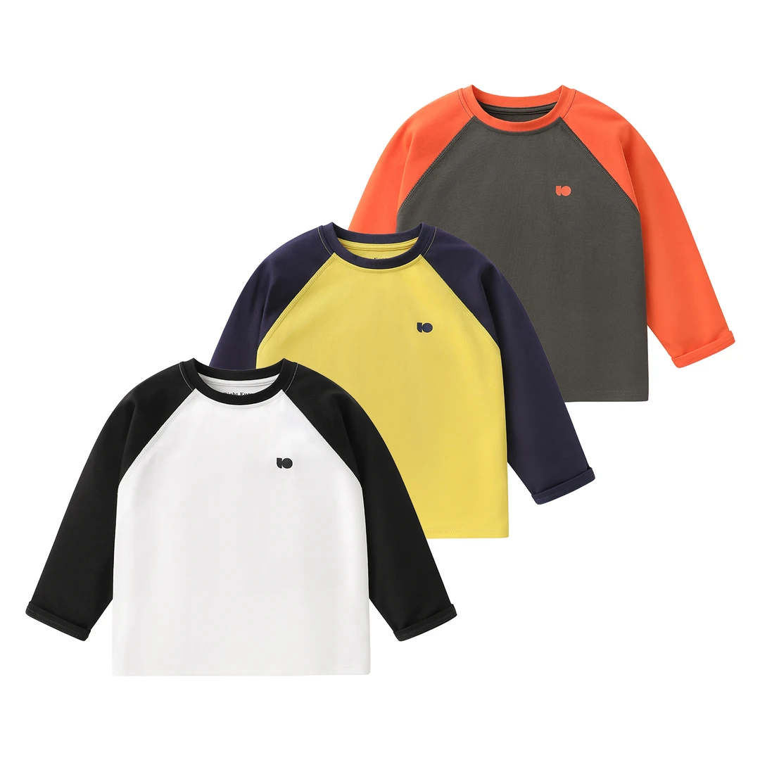 男童插肩长袖T恤春秋新款儿童抗菌T恤秋装打底衫童装秋季U16216