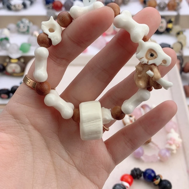 非金属亚古兽骨头手串