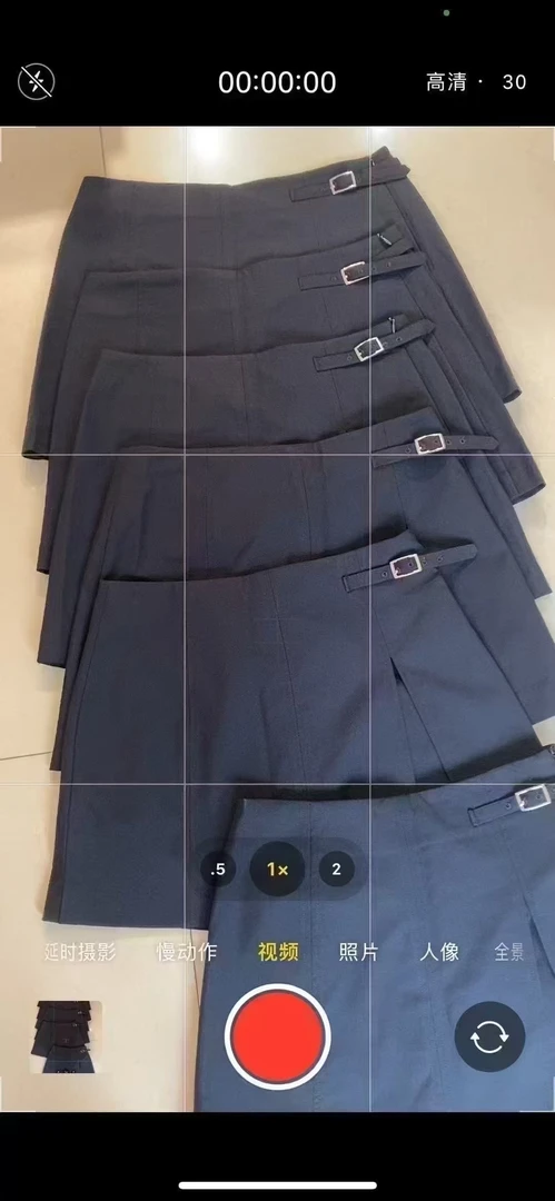 文艺复古高腰包臀西装裙裤显瘦设计感