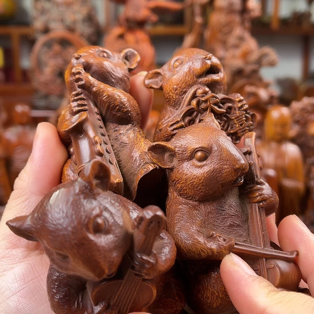 黄杨木黄杨木雕刻一套