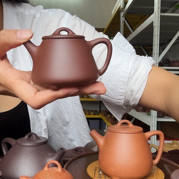 茶壶紫砂紫泥高瓢120cc