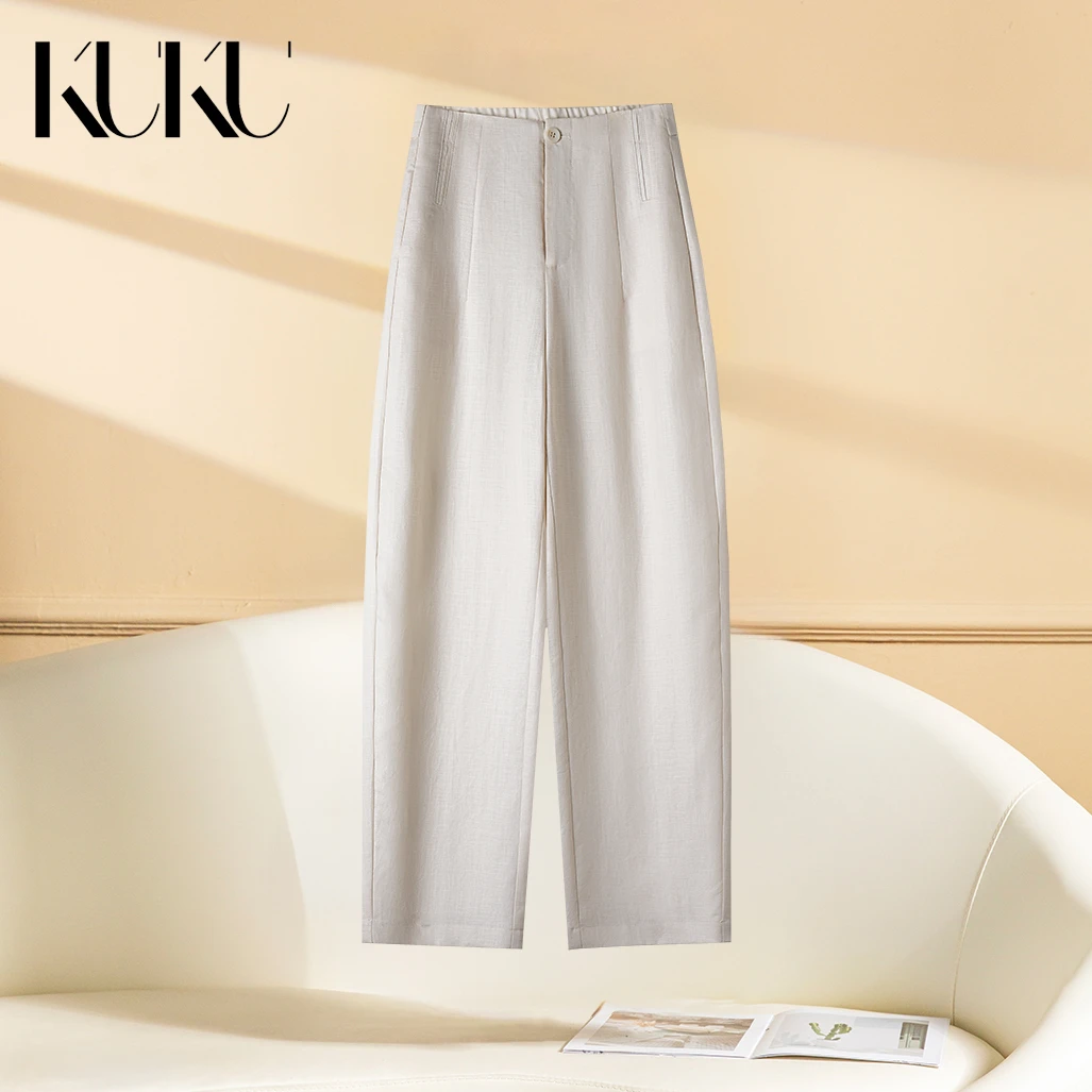 冰冰凉凉裤～天丝亚麻夏季凉爽显瘦窄版长裤7982