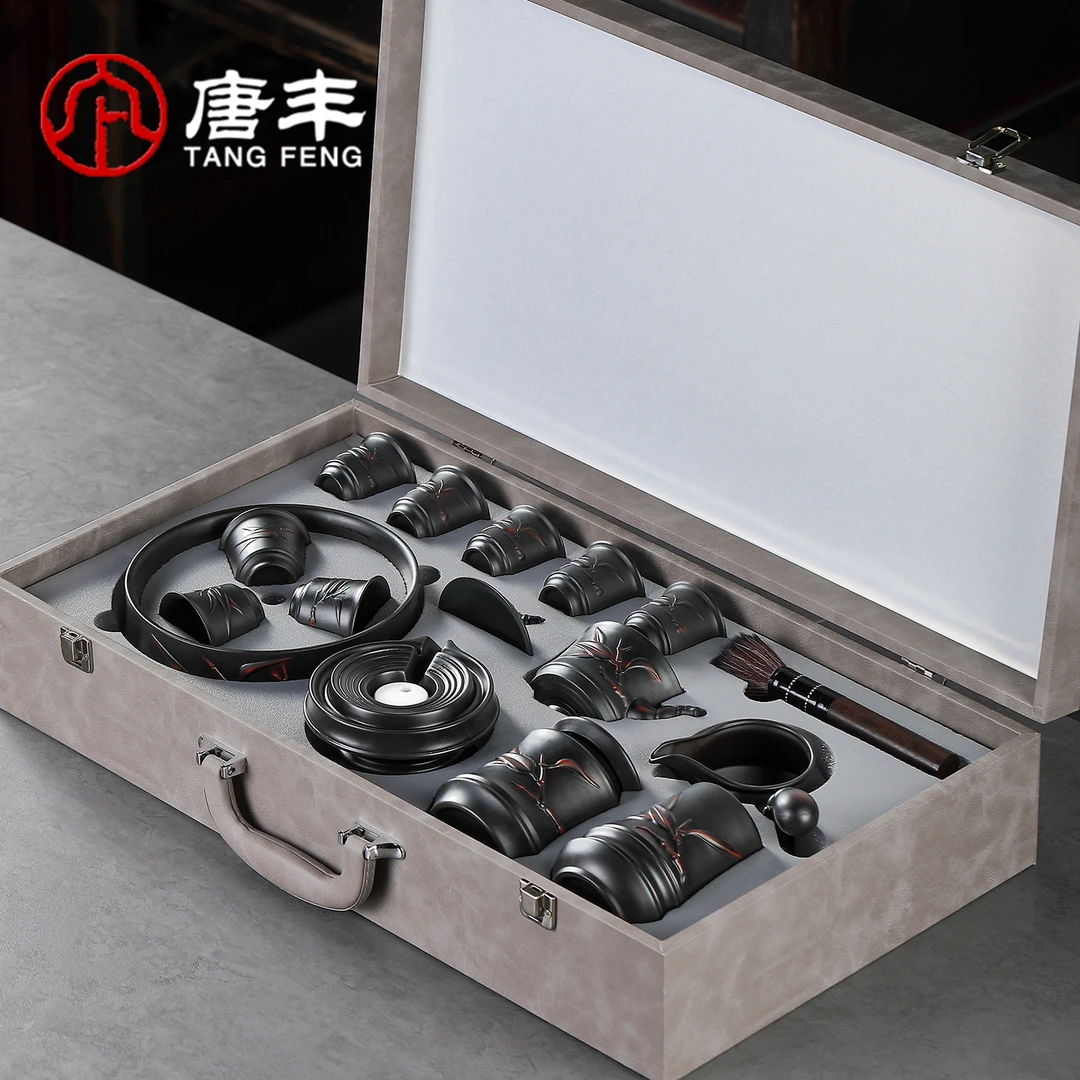 唐丰紫陶功夫茶具礼盒套装家用高档轻奢懒人泡茶神器送长辈伴手礼