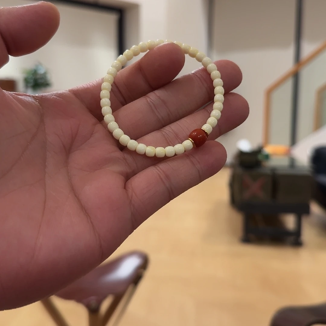 琥珀未镶嵌手链白蜡5mm手串