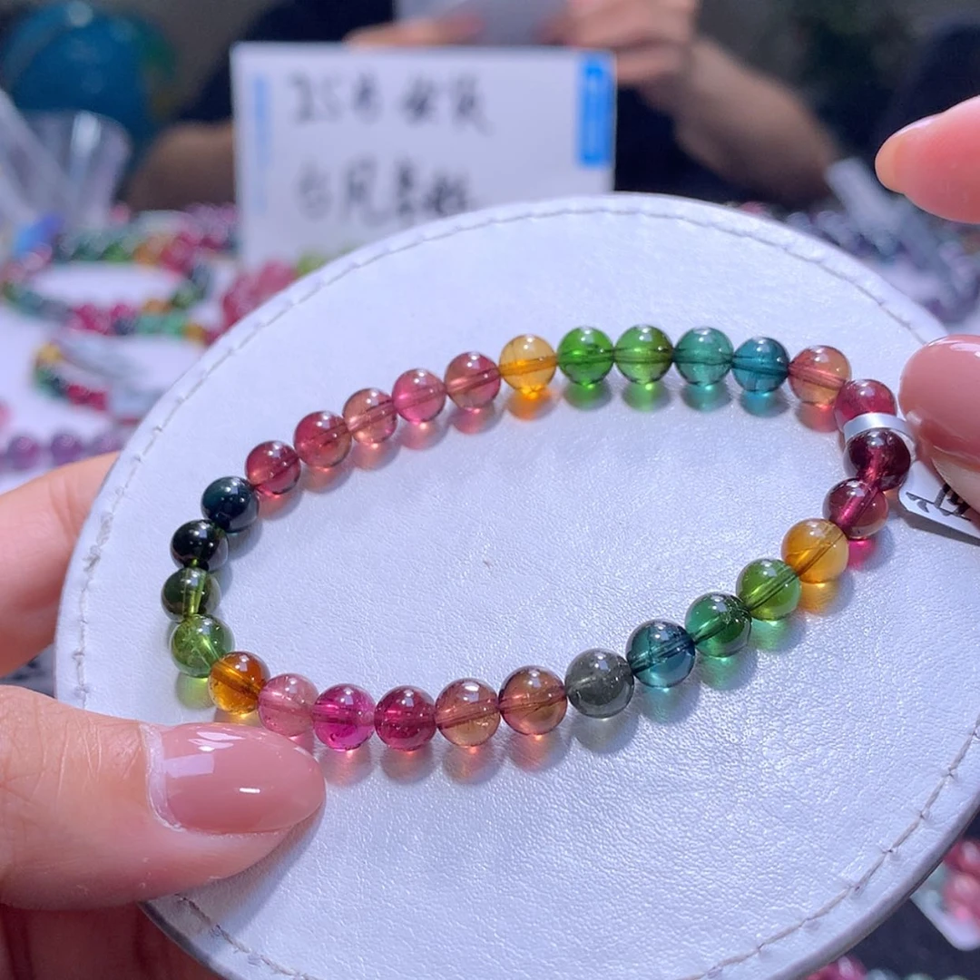 【闪购商品】未镶嵌手串碧玺6.5m净体