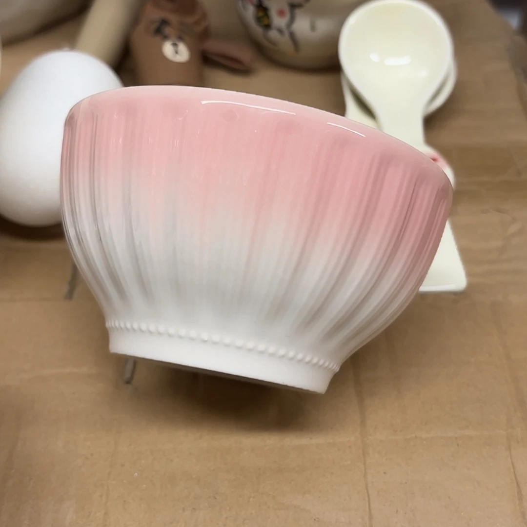 稻谷壳罗兰窑变米饭碗一只