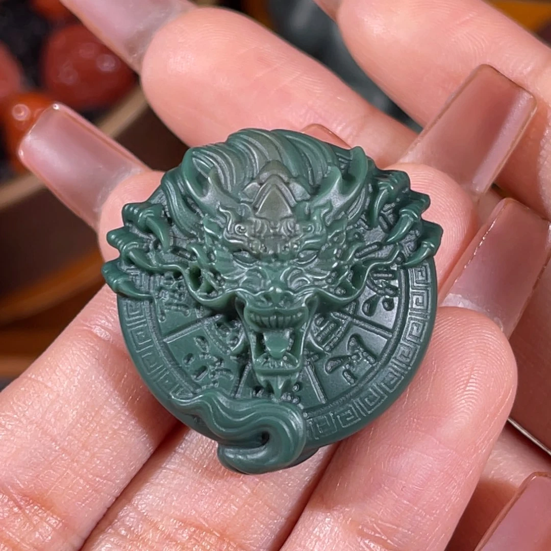 玛瑙/玉髓未镶嵌大龙 30.2x14mm