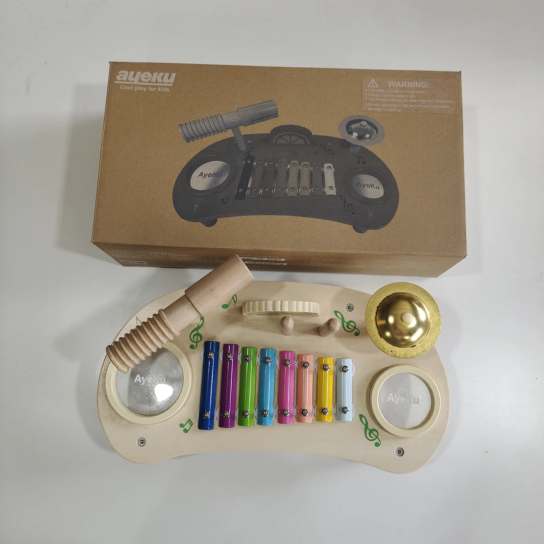 敲琴宝宝多功能音乐台木制架子鼓手乐器早教启蒙玩具