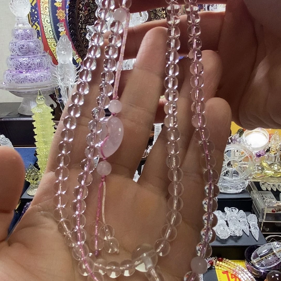 *****水晶手链未镶嵌天然白水晶108