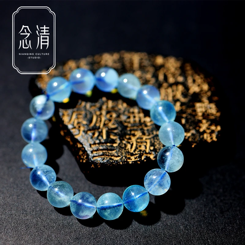 冰川蓝-海蓝宝【大囍珠宝】10mm（19颗珠/手串）标价为1颗珠的价格