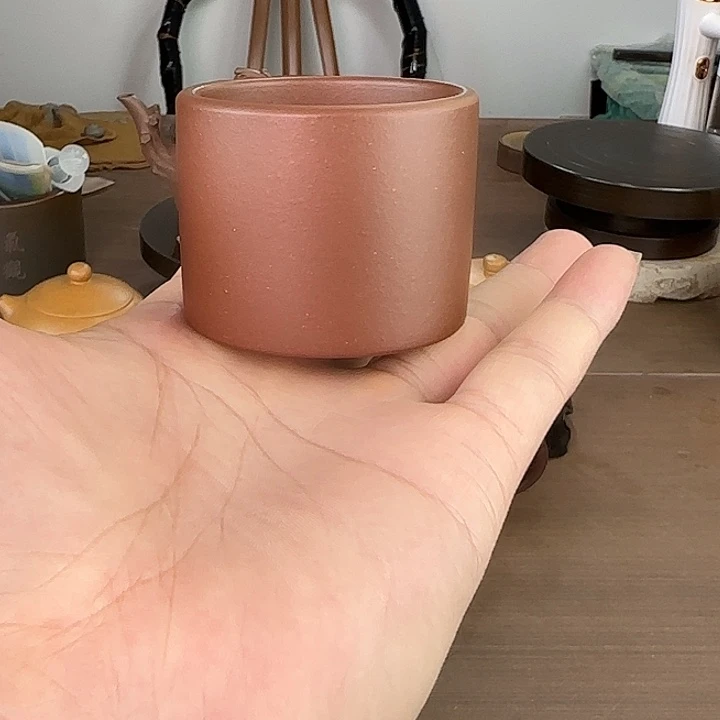 紫砂茶杯主人杯，原矿底槽清，50毫升