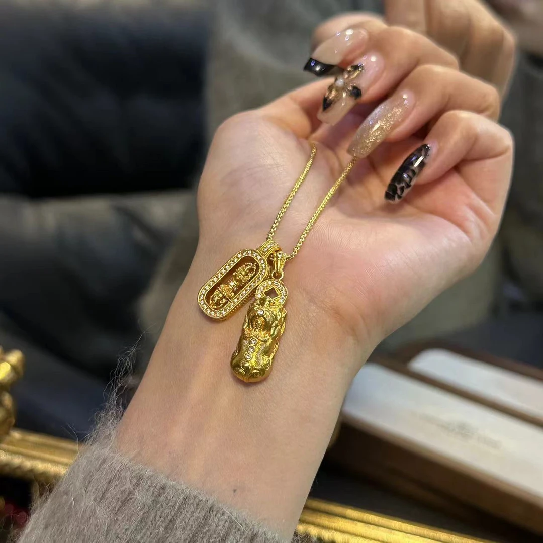 铜合金项链 貔貅金刚杵新中式项链-4023