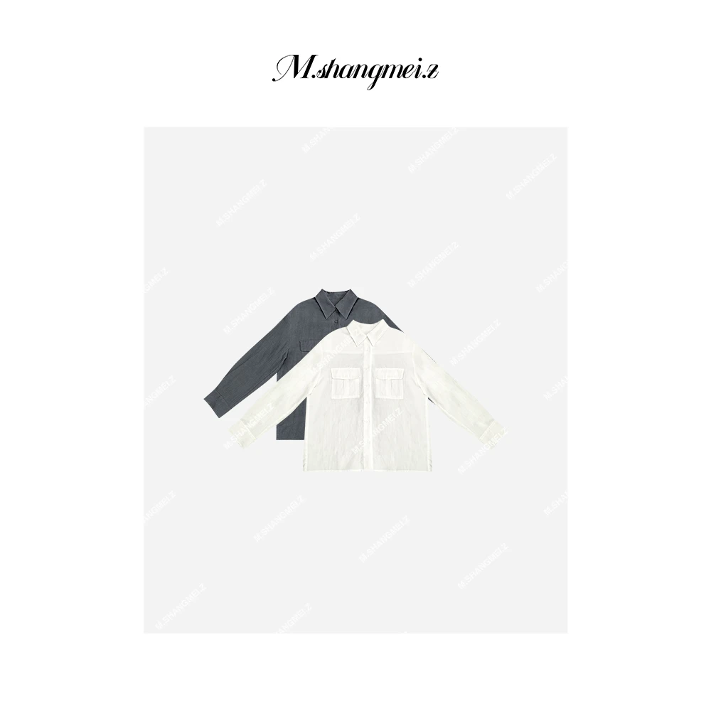 M.SHANGMEI.Z/沐熙美大哥夏季洋气轻奢韩版气质衬衫X070633