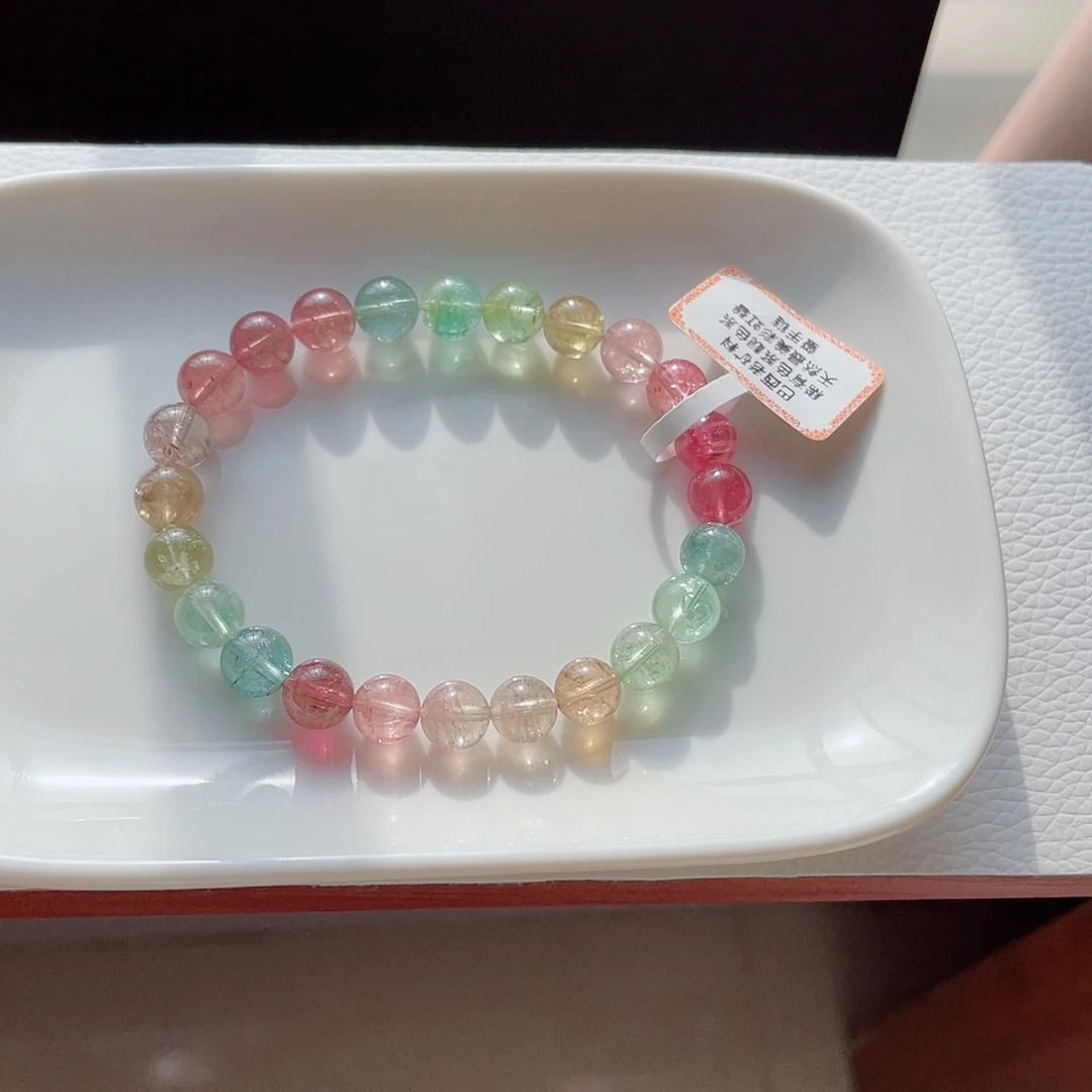 碧玺手链未镶嵌7.7mm左右