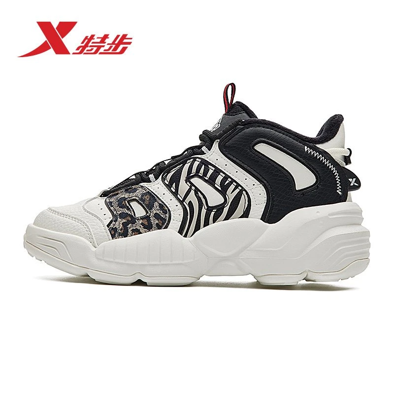 【二棉】特步女冬款加绒休闲运动鞋加绒加绒女鞋977419370080/81