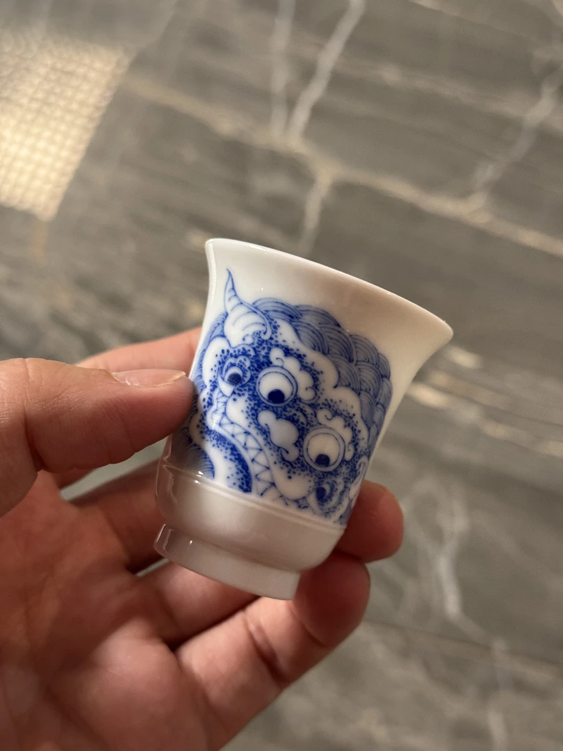 青花 瓷器 主人杯 闻香杯