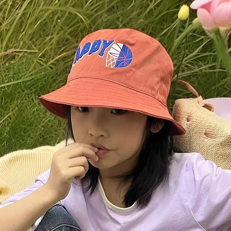 400-599渔夫帽秋季帽子刺绣麂皮绒平沿帽ins休闲百搭学生春夏