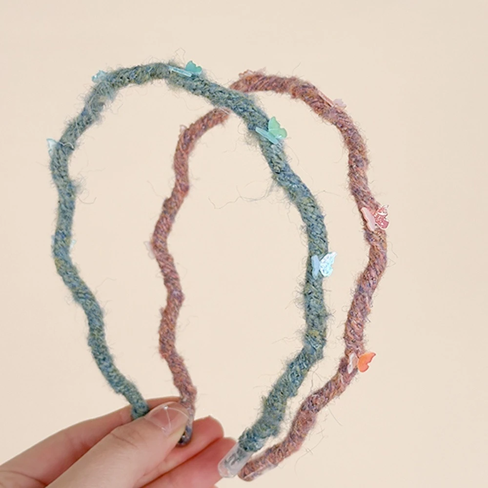 甜嫩莓果！立体亮片小蝴蝶发箍！气质波浪头箍女精致压发盘发器