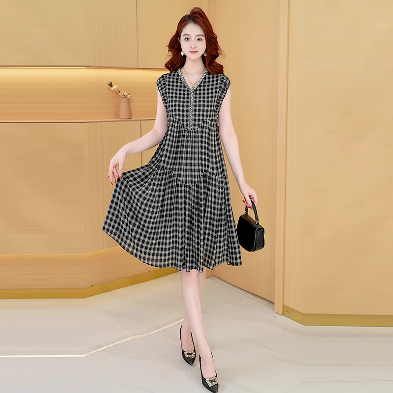 【连衣裙】夏季新款时尚气质高贵洋气百搭阔版显瘦减龄宽松连衣裙