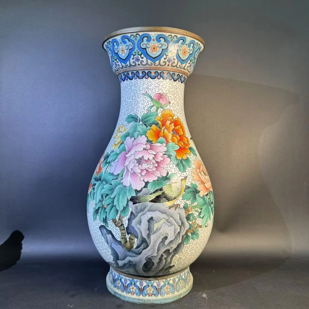 GWC-0911晚015景泰蓝富贵白头敞口尊