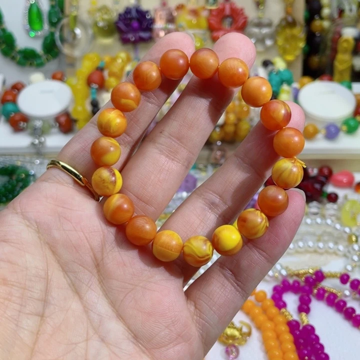 树脂制品6号飘花手链