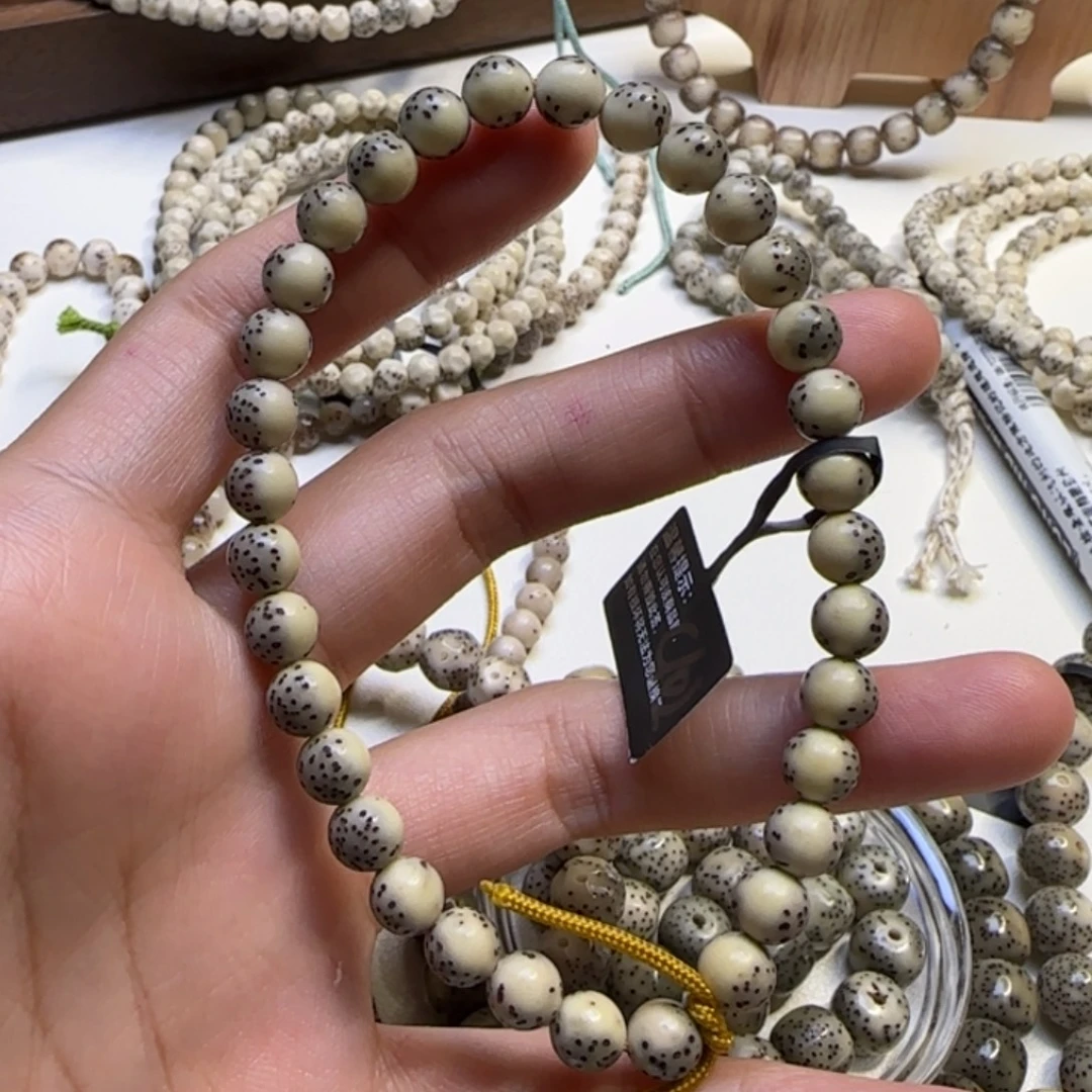 星月菩提手串石玉河豚圆珠手持卡7