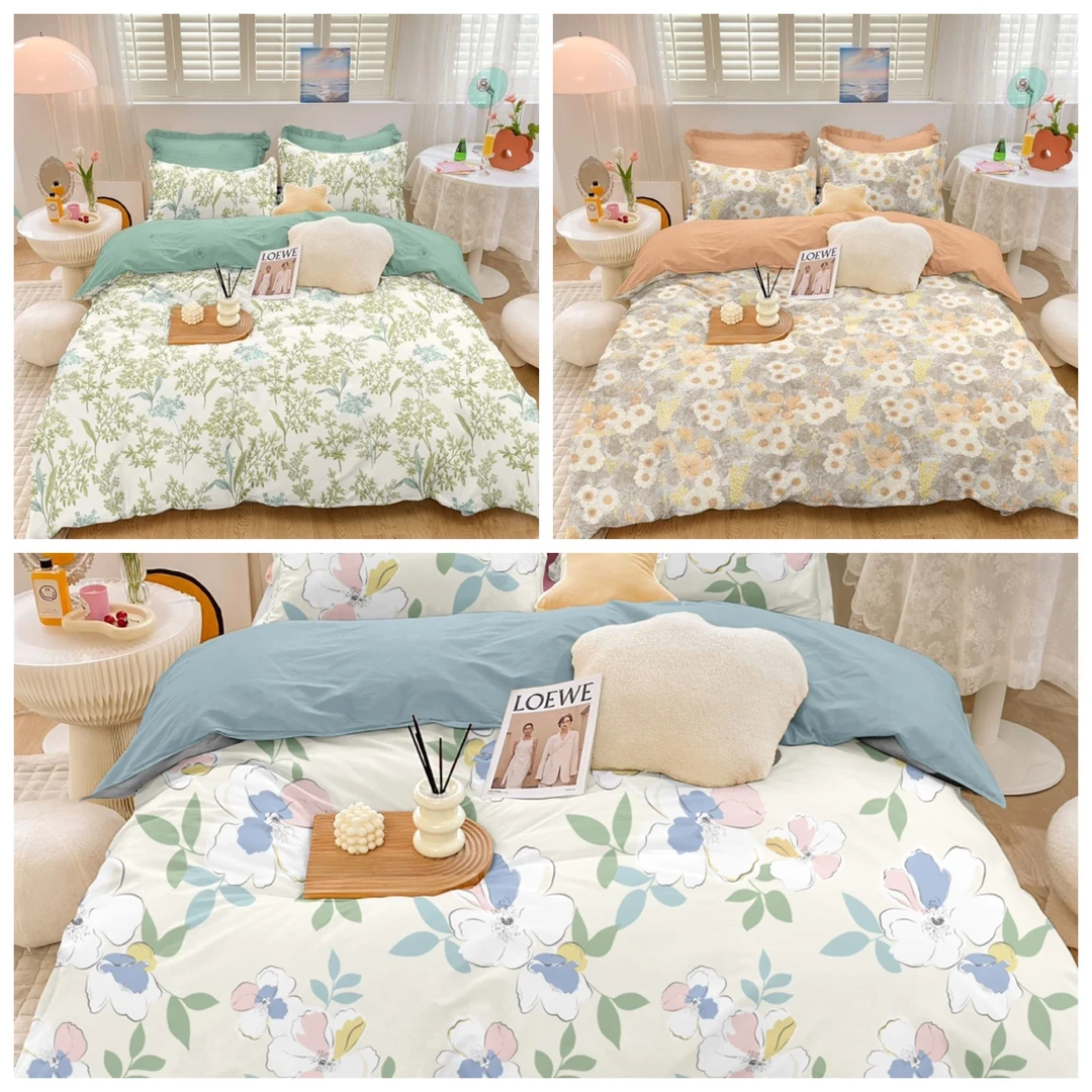 拉萨发货全棉加厚四件套床单被套床上用品高支高密斜纹棉四件套