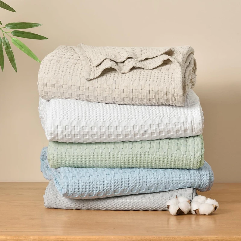 大牛货！出口外单超柔软竹棉毯子沙发盖毯柔软透气舒适床单睡单