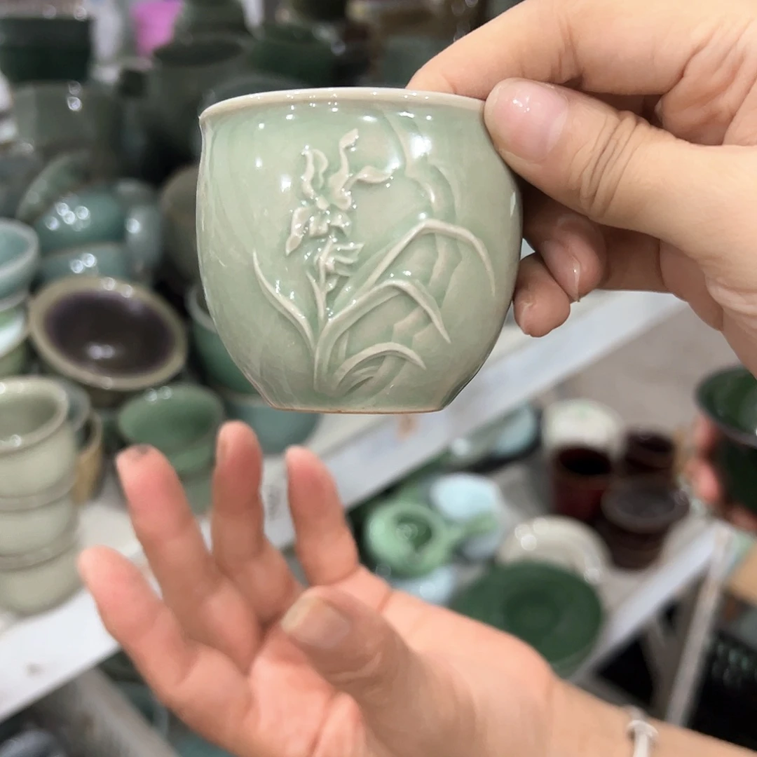 龙泉云间青瓷小米茶器